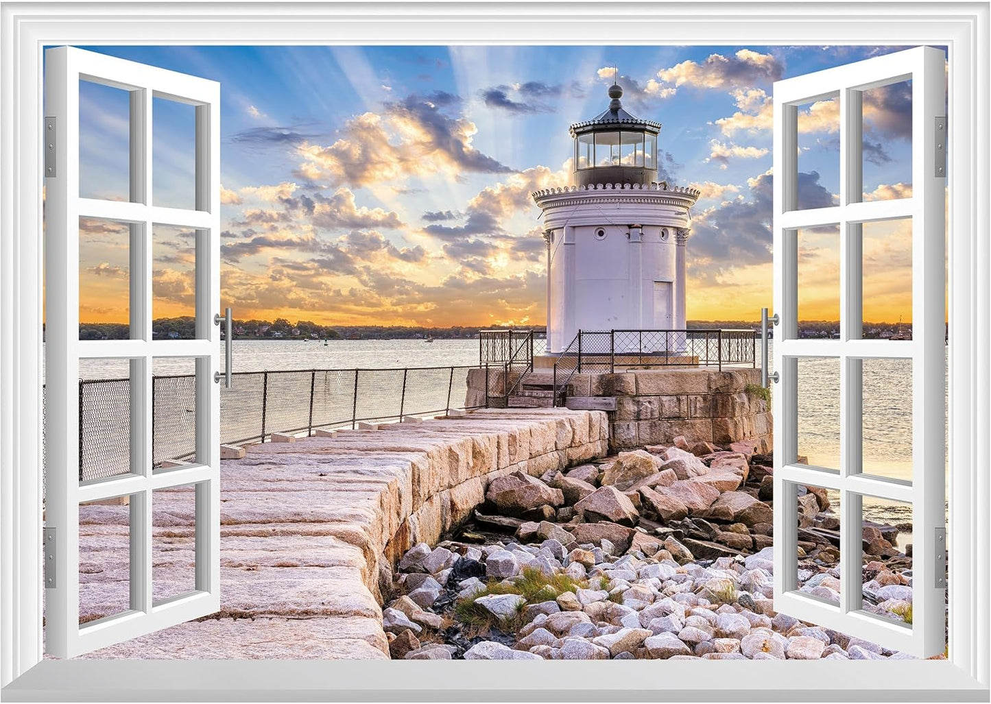 FLFK Fake Window Wall Mural - Transform Your Space with Elegance