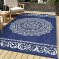 Outdoor Rug 9x12 Waterproof Reversible Patio Mat - Durable, Easy Clean