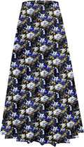 Womens Chiffon Long Skirt with Floral Design for Bohemian Style