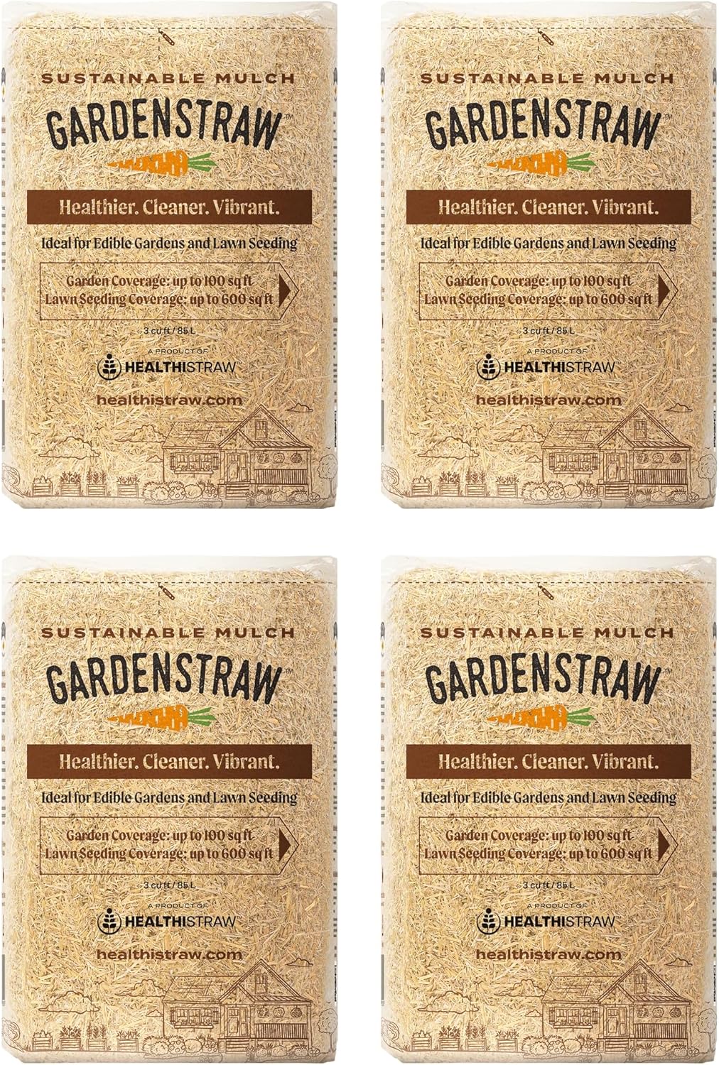 GardenStraw All-Natural Mulch for Gardens and Vegetables