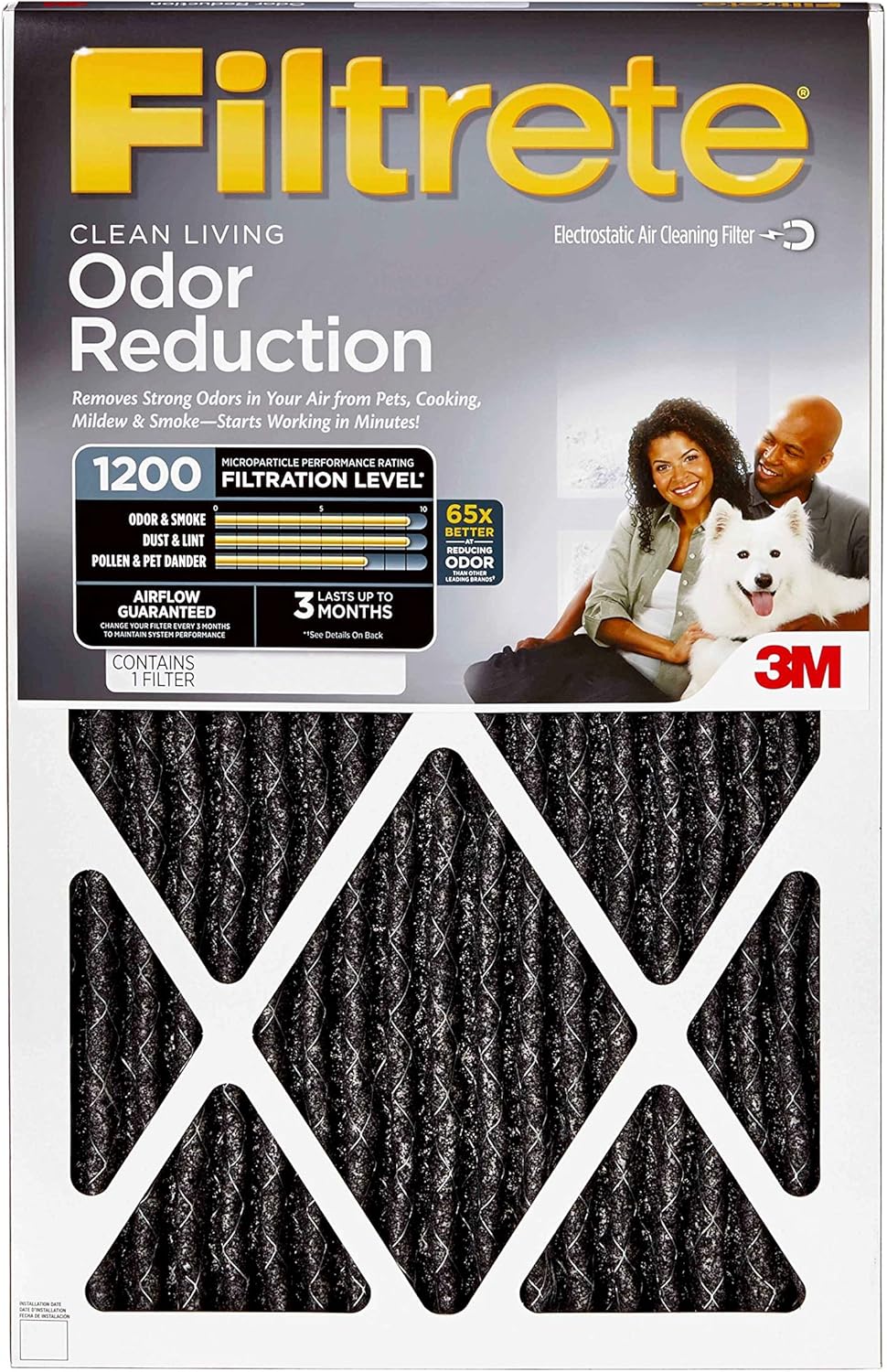Filtrete 16x20x1 Air Filter MPR 1200 for Odor Defense