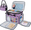 Heather Purple Knitting Bag Yarn Storage Tote - Large Crochet