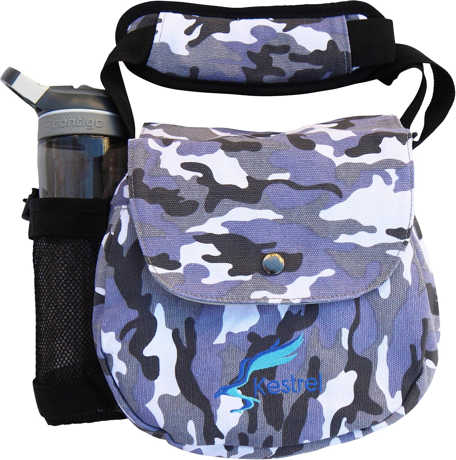 Kestrel Black Disc Golf Bag - Durable & Compact - Fits 6-10 Discs + Bottle