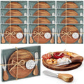 Round Cheese Board Set for Guests - 12 Mini Charcuterie Gift Boxes