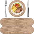 Yunlly Set of 48 Burlap Round Placemats for Rustic Decor
