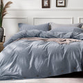JELLYMONI Cotton Duvet Cover Queen Size - Washed Cotton Comfort