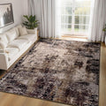 Ompaa Living Room Rug 5x7 Brown Area Rug - Machine Washable Comfort