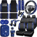 CAR PASS 23 PCS Bling Diamond Car Accessories Set for Women - Sparkly