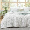 Boho Comforter Set Queen - White Tufted Queen Size Comforter