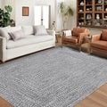 Washable Area Rug 5x7 Print Braided - Machine Washable Accent Rug