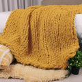 Cozy Chunky Knit Throw Blanket 50in X 60in for Autumn Nights