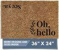Barnyard Designs Doormat Oh Hello - Large 36x24 Welcome Mat