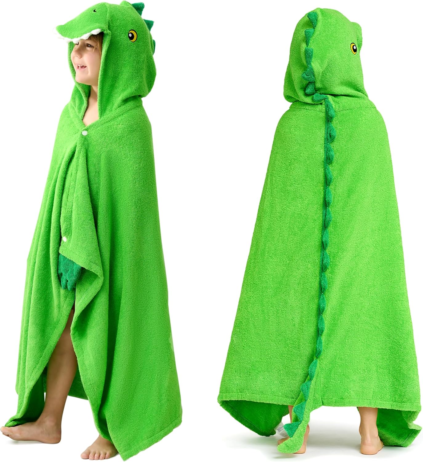 Joiedomi Dinosaur Hooded Towel for Kids - Soft Cotton Bath Wrap