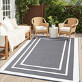 Outdoor Rug 9x12 ft Reversible Waterproof Patio Mat - Durable Comfort
