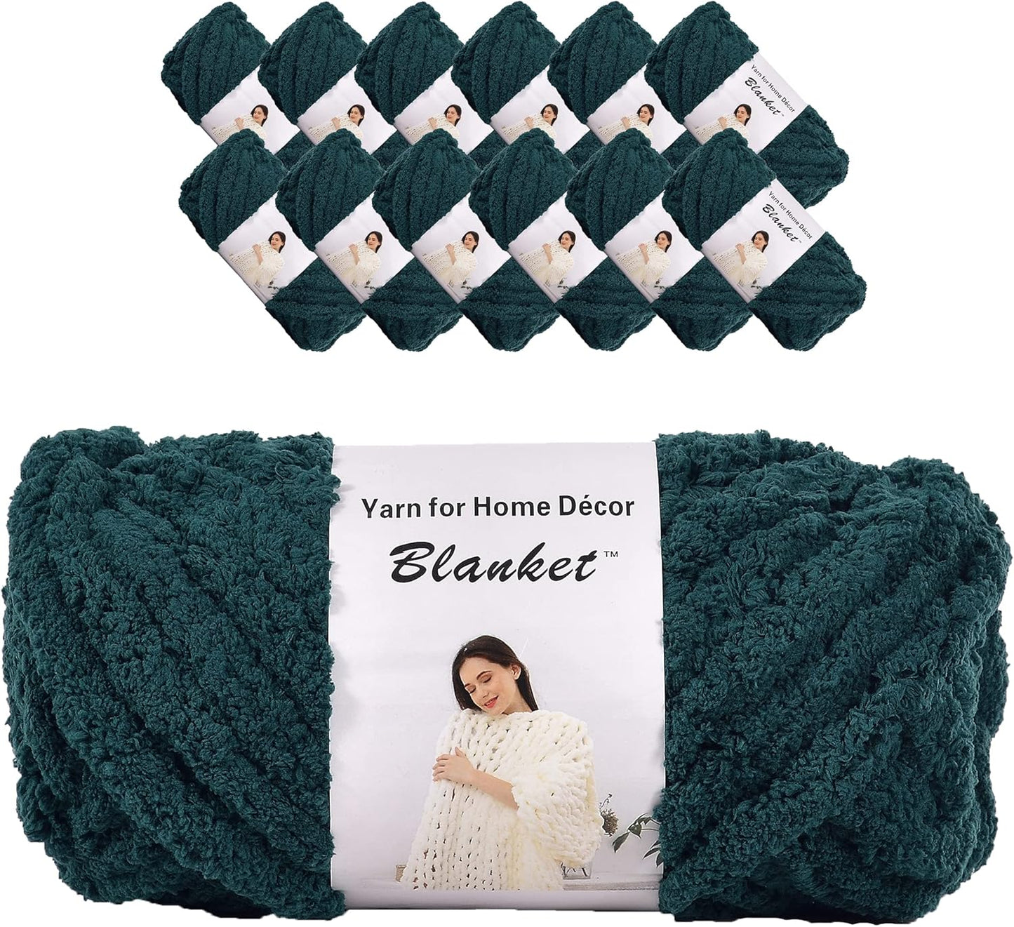 Chenille Chunky Yarn for Arm Knitting Thick Bulky DIY Projects