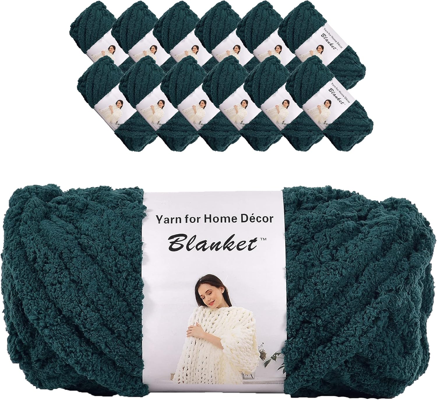 Chenille Chunky Yarn for Arm Knitting Thick Bulky DIY Projects