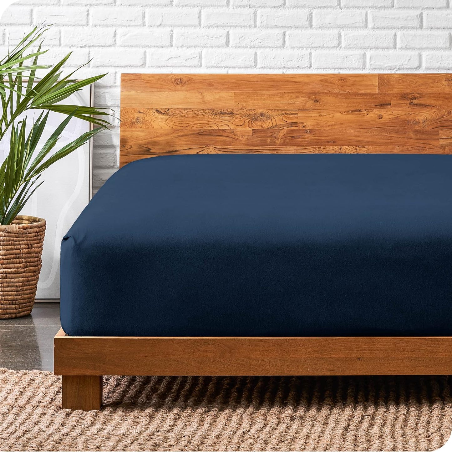 Bare Home Flannel Fitted Bottom Sheet for Ultimate Comfort