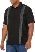 Cubavera Men's Striped Panel Dobby Short Sleeve Shirt Review