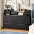 Black Dresser with 13 Drawers - Versatile Fabric Chest for Bedroom
