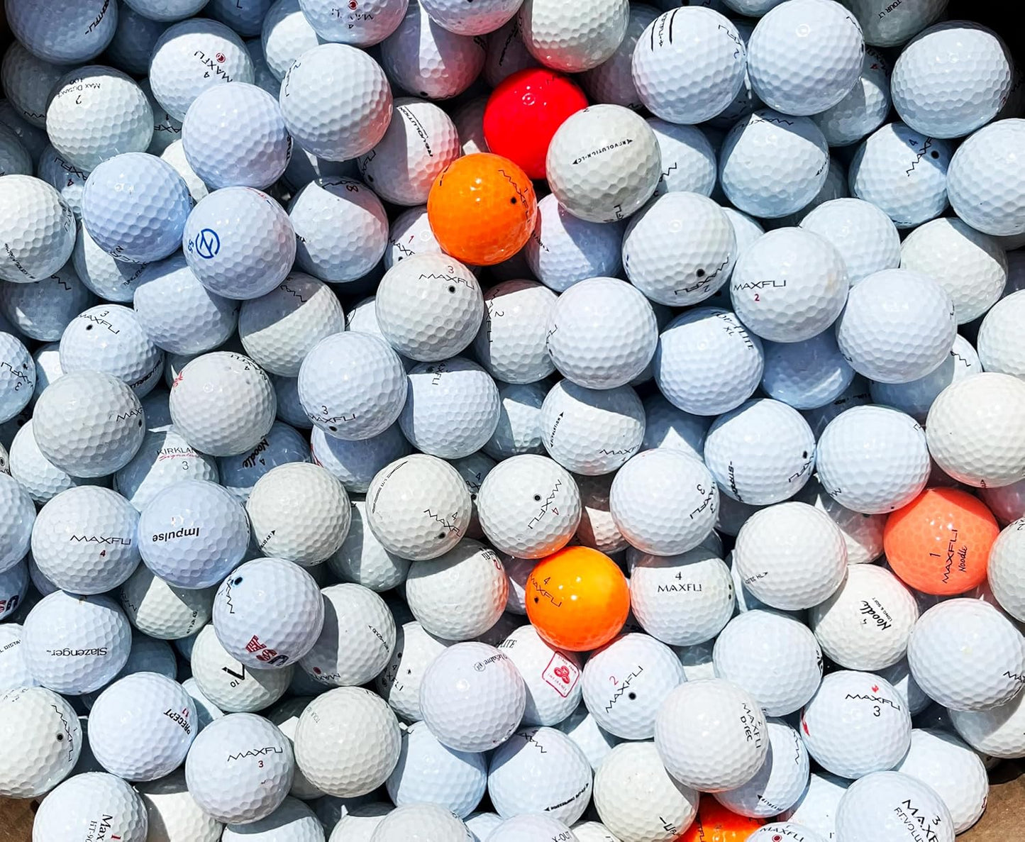 72 Used Golf Balls Mix in Mesh Bag for Practice and Chipping