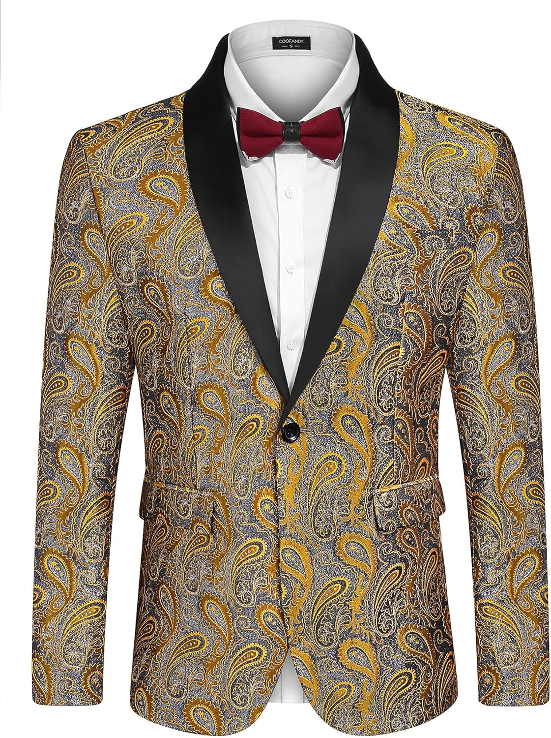 Stylish Floral Tuxedo Jacket for Men by COOFANDY - Perfect for Events