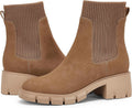 Ruanyu Womens Platform Ankle Boots - Chunky Lug Sole Comfort
