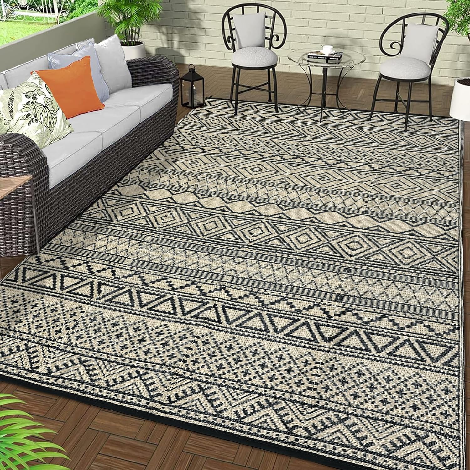 GAOMON Outdoor Rug Waterproof 8ftx10ft for Versatile Outdoor Use