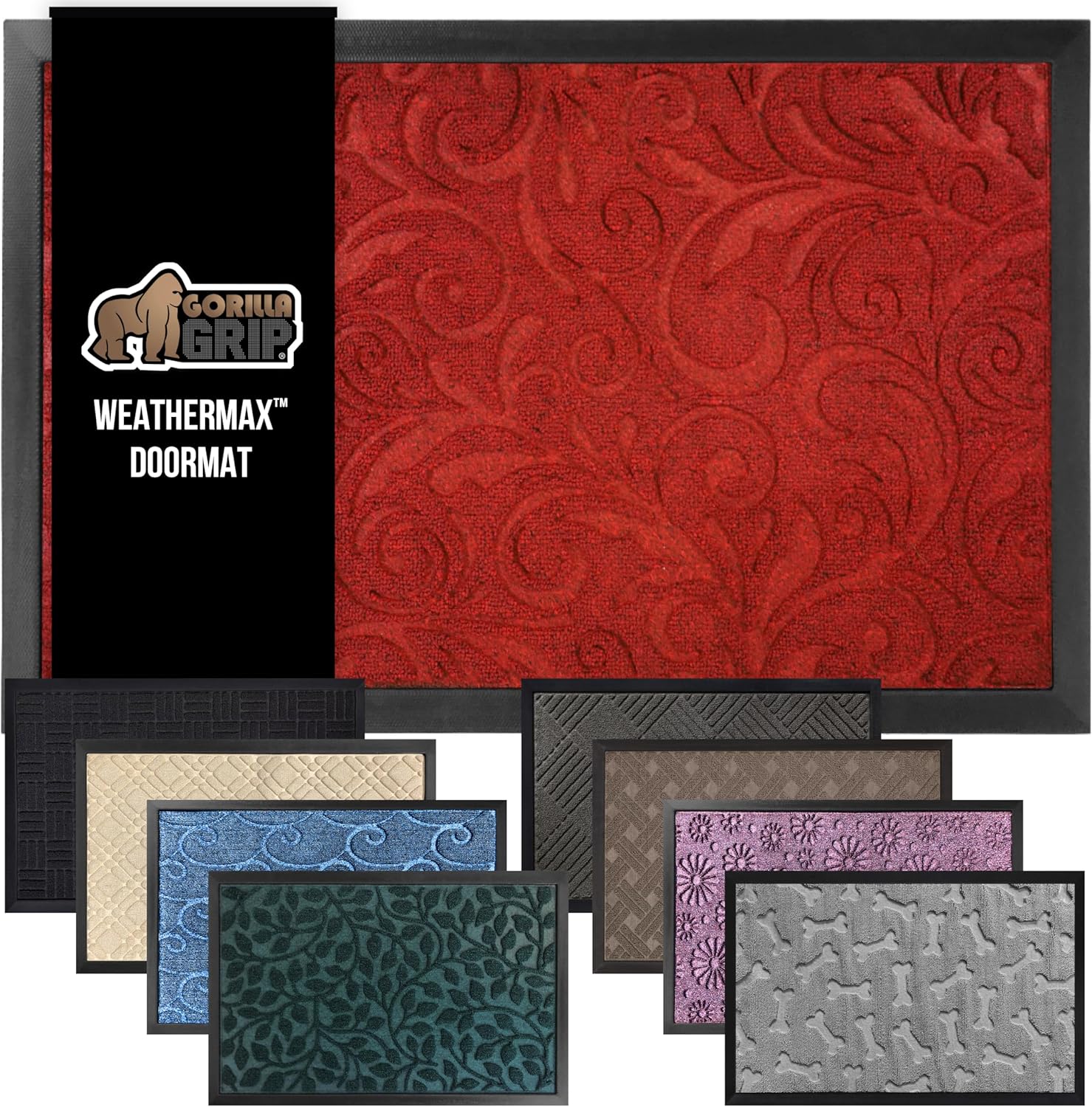 GORILLA GRIP Waterproof All-Season WeatherMax Doormat for Home