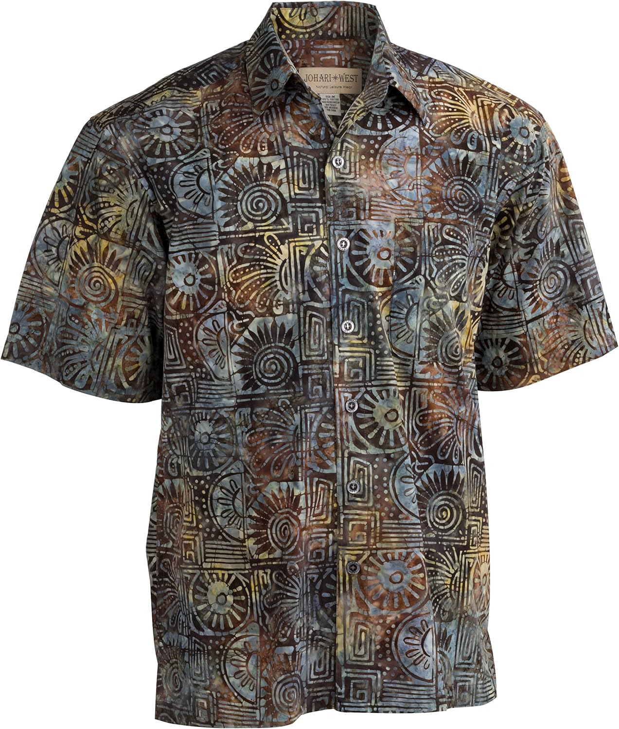Indo Bay Tropical Hawaiian Cotton Batik Shirt for Summer Style