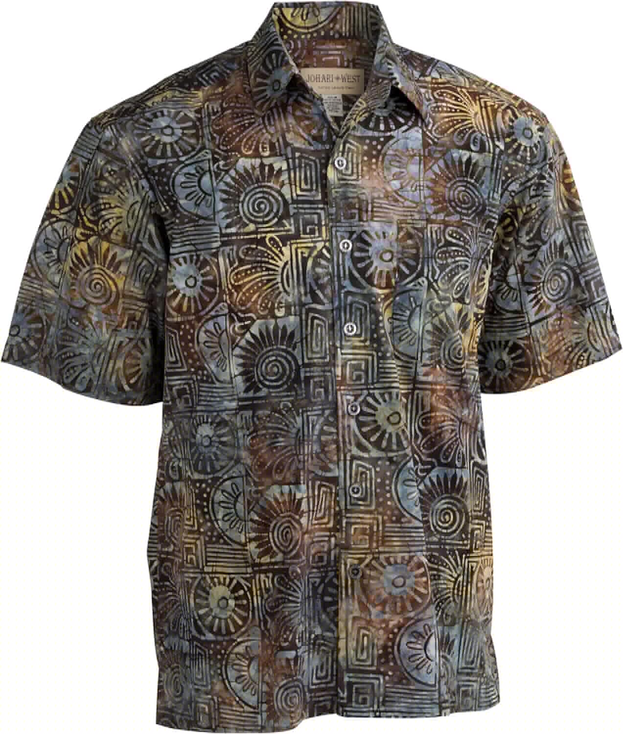 Indo Bay Tropical Hawaiian Cotton Batik Shirt for Summer Style