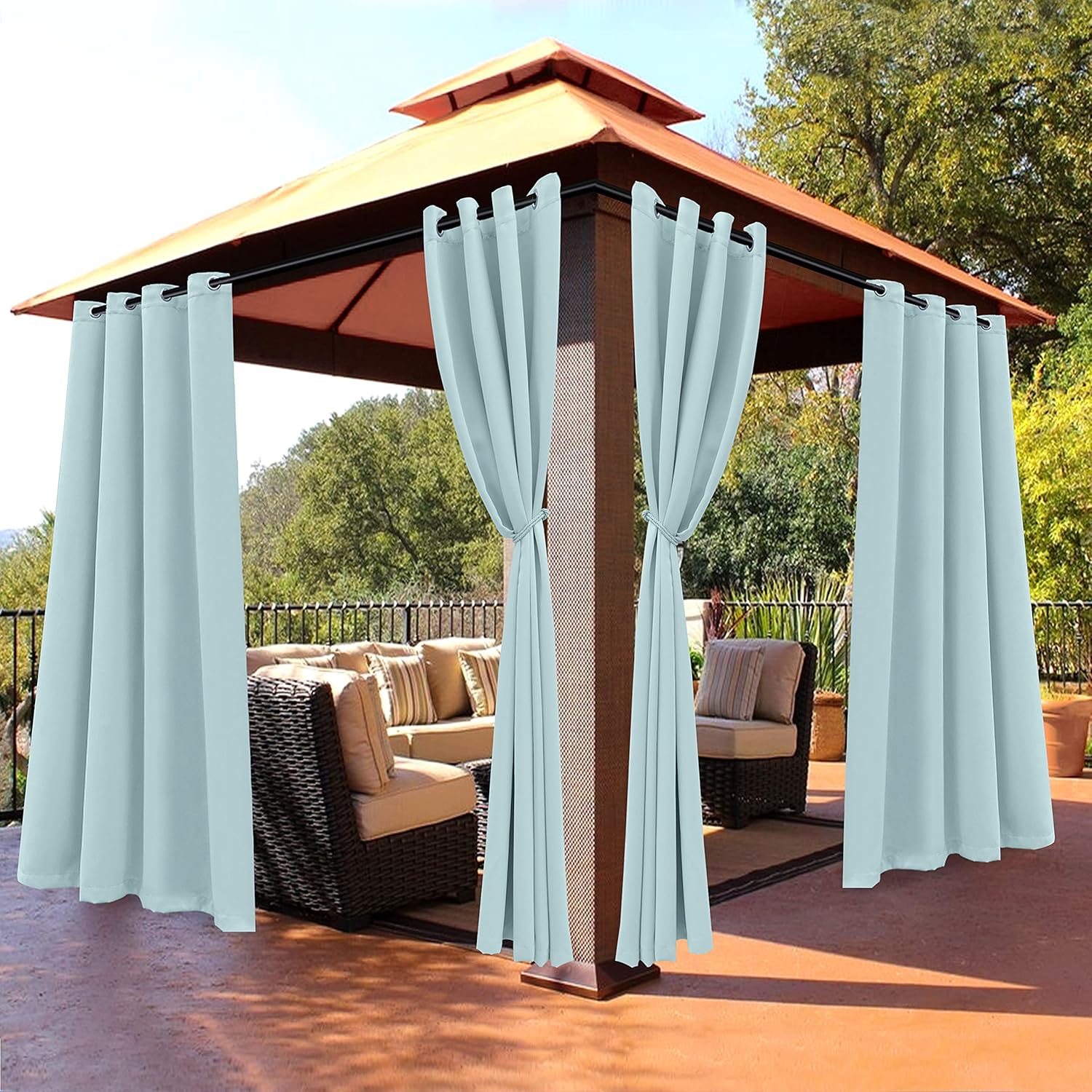 BONZER Waterproof Outdoor Patio Curtains for Privacy and Comfort