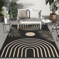 Outdoor Rug 8 ft x 10 ft Reversible Waterproof Patio Mat - Mix Black