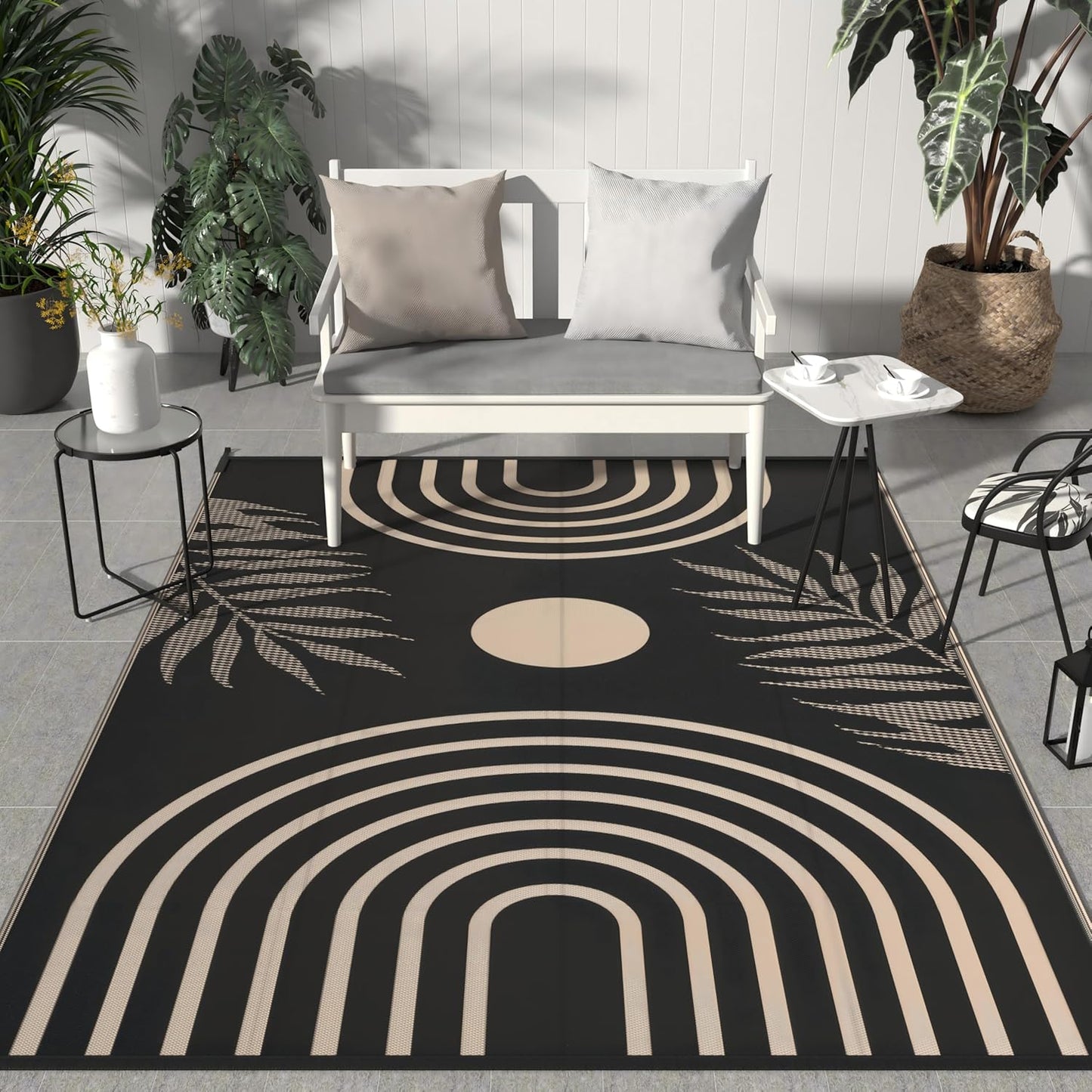 GENIMO Outdoor Rug 8ft x 10ft Waterproof for Patio and More