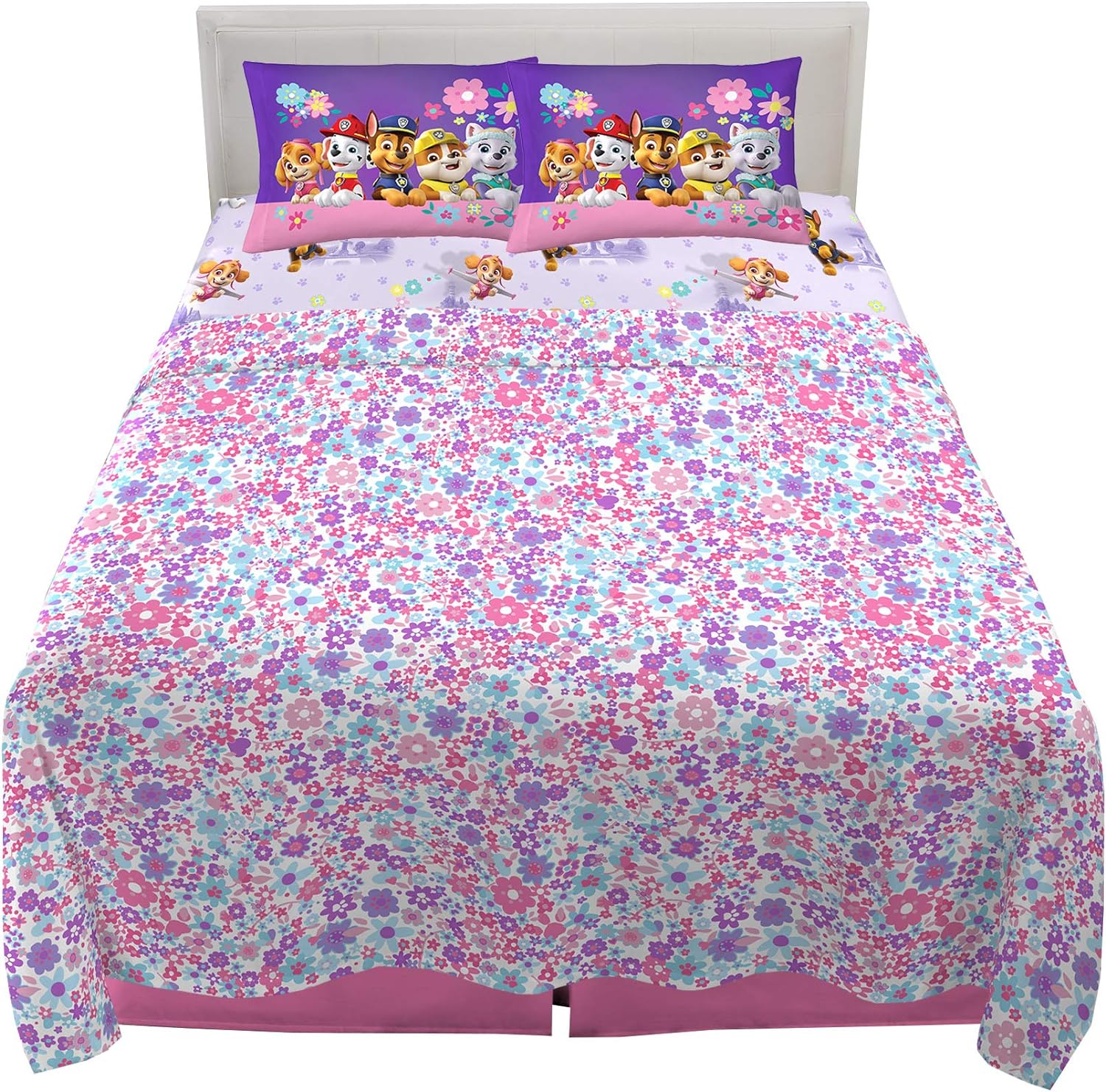 Paw Patrol Girls Super Soft Microfiber Sheet Set for Full Beds