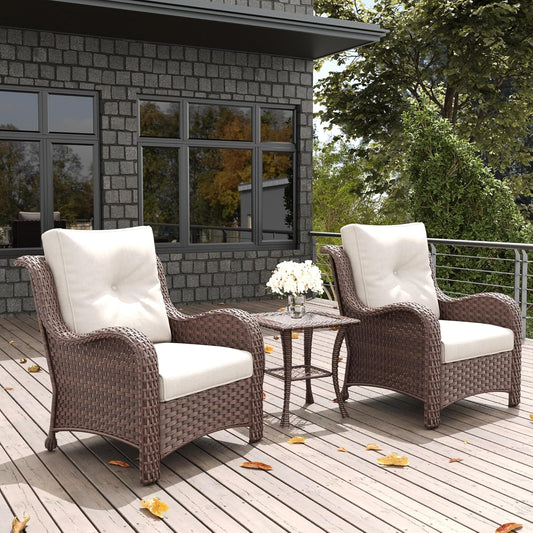 LayinSun 3 Pieces Outdoor Patio Furniture Set for Comfort