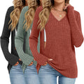 3 Pack Women's Maternity Nursing Tops V Neck - Comfortable Hidden Soft