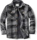Men's Cotton Sherpa Lined Flannel Shirt Jacket - Warm (Style 8RTD)