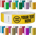 Pantone Yellow Custom Imprint Tyvek Wristbands - 1,000 Count