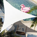 11 ft x 22 ft x 24.6 ft White Right Triangle Sun Shade Sail - Durable
