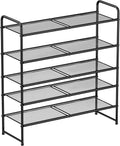 SUFAUY Shoe Rack 5-Tier 33in Wide - Compact Shoe Storage