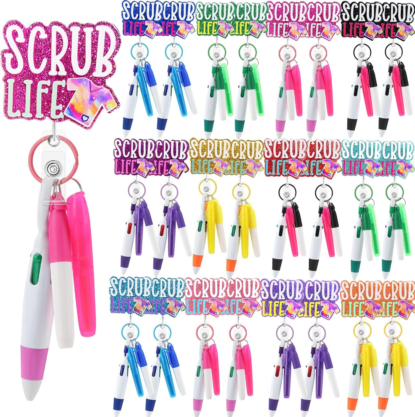 144 PCS Funny Badge Reel Set for Healthcare Professionals and Nurses