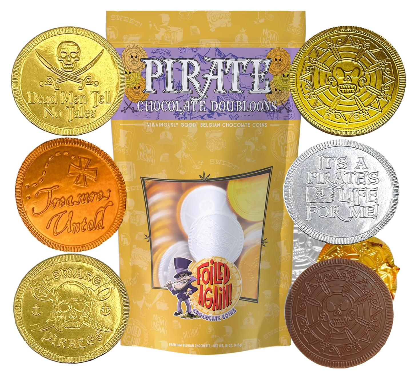 Pirate Chocolate Coins 80 Large Doubloons for Party Favors