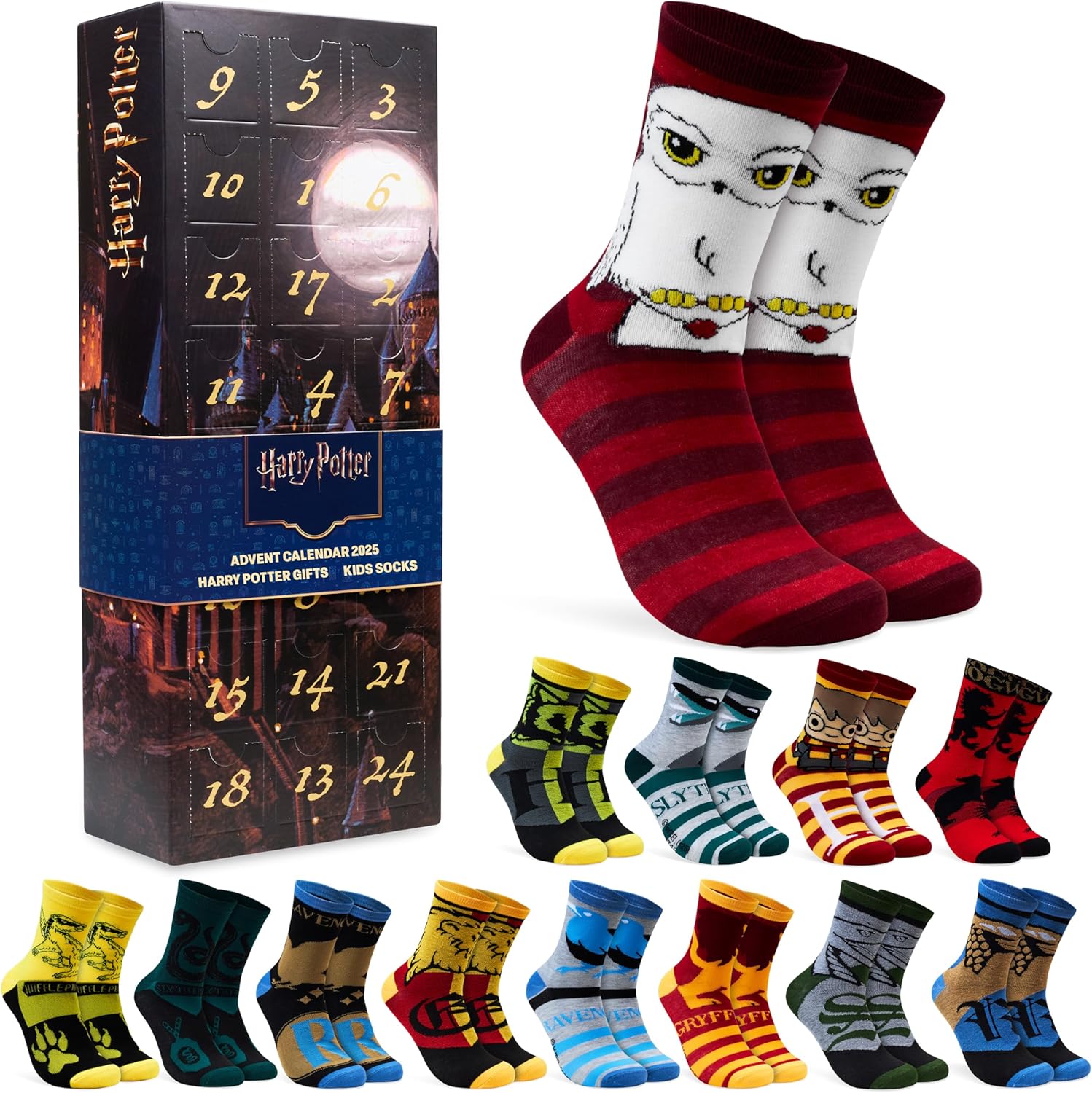Harry Potter 24 Pcs Socks Advent Calendar for Girls and Teens