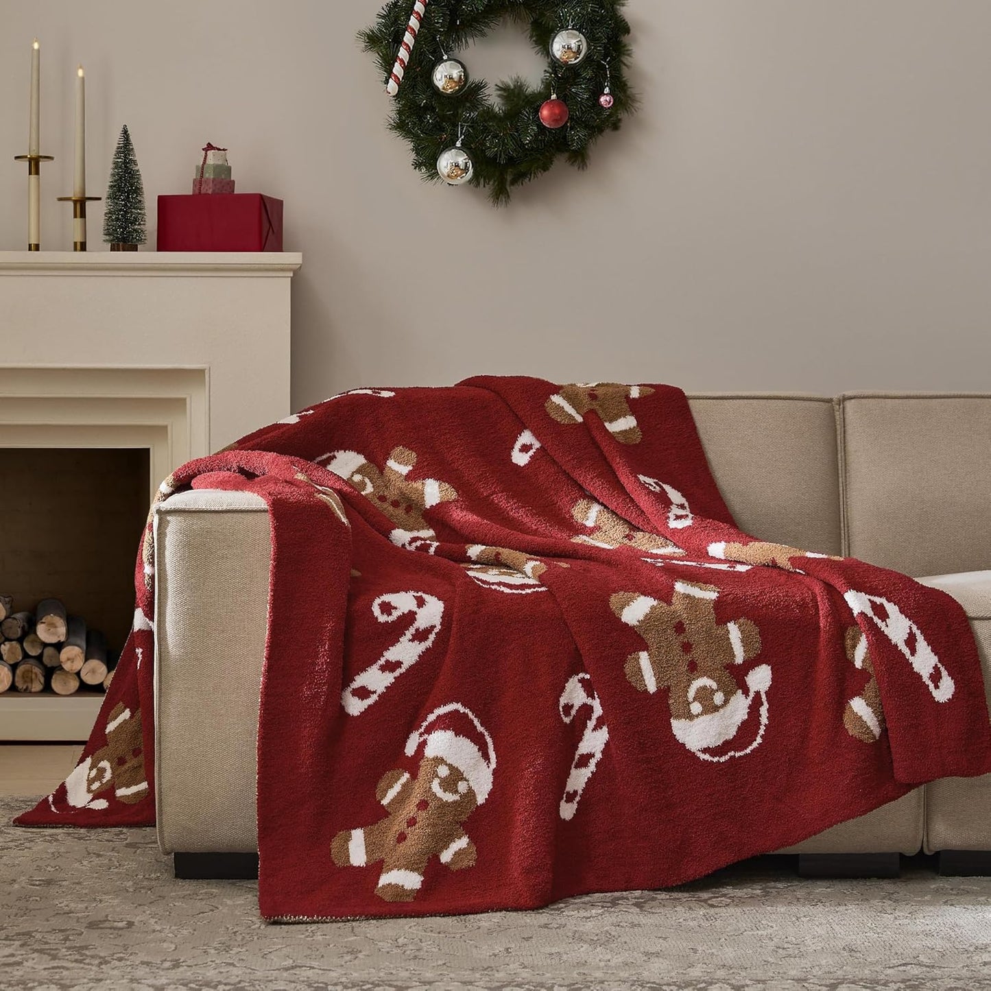 WDCOZY Christmas Throw Blanket - Cozy Reversible Knit Design