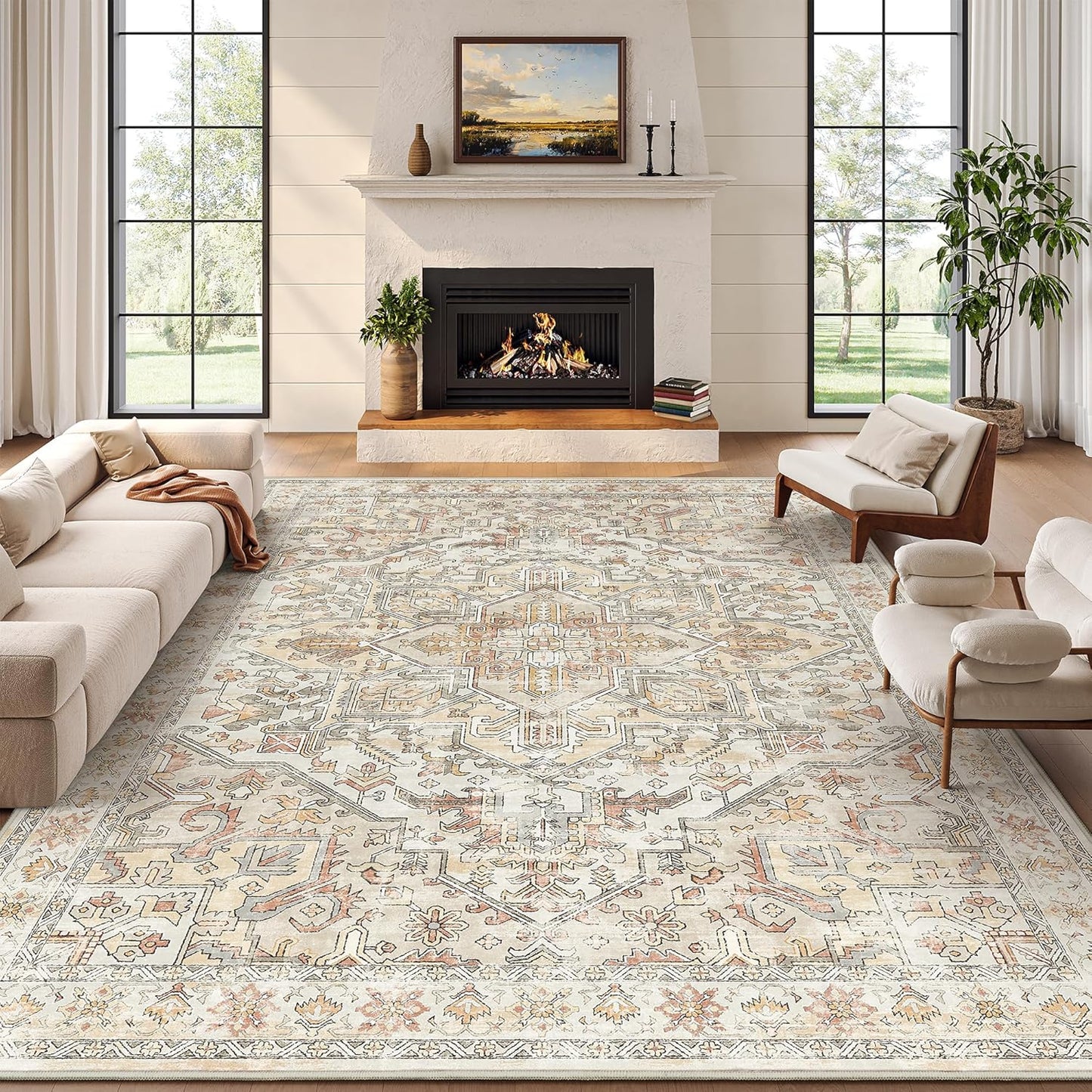 Zesthome 8x10 Area Rugs - Soft, Washable, Non-Slip Design