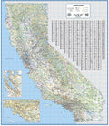 Topographics California Laminated Wall Map (36 in x 41 in) - Durable