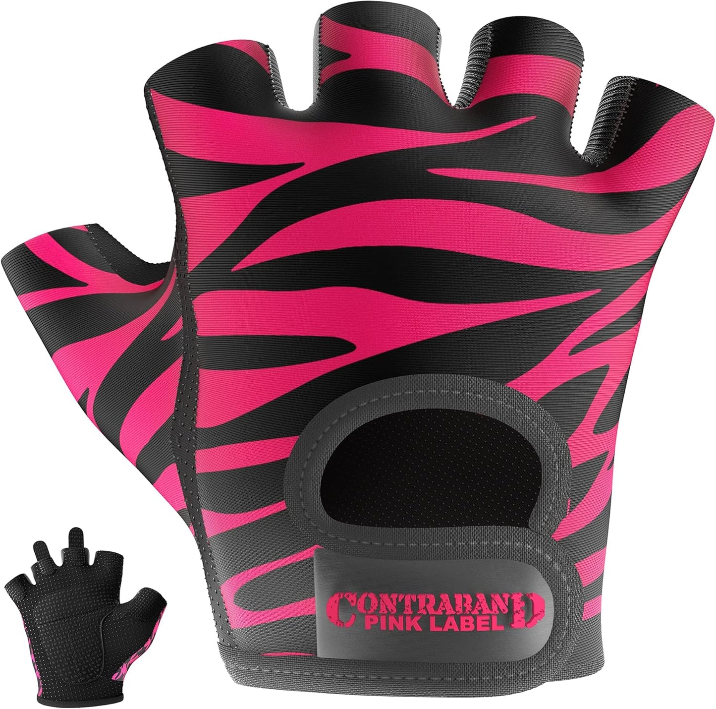 Zebra Print Lifting Gloves - Lightweight & Padded!