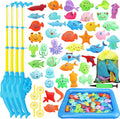 TOY Life 4-Player Magnetic Fishing Game for Kids - Portable Pool Set