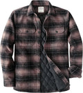 Dubinik Mens Shacket Flannel Shirt Lightweight Lined Overshirt - Warm