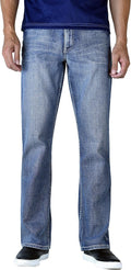 Flypaper Mens Fashion Bootcut Blue Jeans Regular Fit - Comfortable our